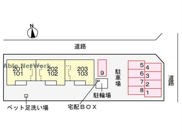 テラス　ハックベリー（高崎市上並榎町）の物件外観写真